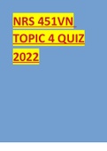 NRS 451VN TOPIC 4 QUIZ 2022