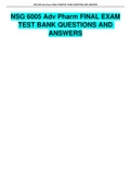 NSG 6005 ADV PHARM FINAL EXAM TEST BANK/QUESTIONS AND ANSWERS