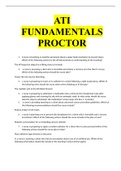 ATI FUNDAMENTALS PROCTORED EXAM 2019 | 2022 | 2023 RETAKE GUIDE COMPLETE STUDY GUIDE QUESTIONS