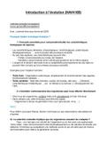 Notes de CM du cours "Introduction à l'évolution"