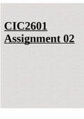 CIC2601 Computer Integration In The Classroom Assignment 02 2022.