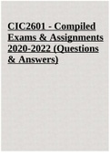 CIC2601 Compiled Exams & Assignments 2020-2022 (Questions & Answers), CIC2601 Computer Integration In The Classroom Assignment 4 (MARKED) 2022, CIC2601 Computer Integration In The Classroom Assignment 02 2022 & CIC2601 Computer Integration In The Classroo