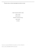 Cognitive Impairment Related to Aging Andrea J. Moore South University NSG4067 Gerontological Nursing Week 4 Project 