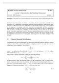 Math 270: Geometry of Polynomials