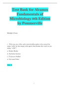 Test Bank for Alcamos Fundamentals of Microbiology 9th Edition by Pommerville