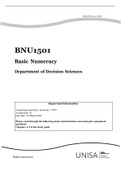 BNU1501, Answers to May/June 2022 assignments. Exam questions and answers for 5 years. In addition, there are summary notes, formula sheets and exam preparation questions to guarantee a distinction