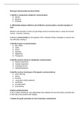 Class notes nursing (communication) 