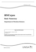 BNU1501, Answers to May/June 2022 assignments. Exam questions and answers for 5 years. In addition, there are summary notes, formula sheets and exam preparation questions to guarantee a distinction