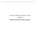 NURS 6501 Midterm Exam Review Guide (Weeks 1-6) Cellular Processes and the Genetic Environment , Secure Bettergrades