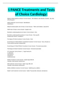 1 PANCE Treatments and Tests of Choice Cardiology: