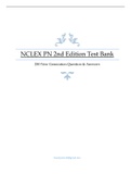 NCLEX PN Test Bank 2nd Edition |250 New Generation Question & Answers 