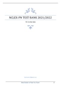 NCLEX PN TEST BANK 2021/2022 | 725 Verified Q&A 