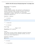 NSG5003/ NSG 5003 Advanced Pathophysiology Week 1-9 Knowledge Check ( All Knowledge Checks From Week 1 to 9)