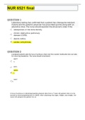 NUR 6521 Latest Final Exam( 100% Correct Answers)