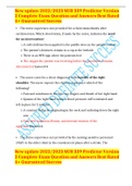 New update 2022/2023 NUR 339 Predictor Version 2 Complete Exam Question and Answers Best Rated A+ Guaranteed Success 