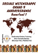 SW: Geografie / Aardrykskunde - Graad 9 Kwartaal 1 Opsommings