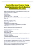 Medical Surgical Nursing Study  Guide Ignatavicius Ch. 30 Qustions  And Answers 2022/2023