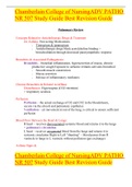 Chamberlain College of NursingADV PATHO NR 507 Study Guide Best Revision Guide