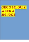 GEOG 101 QUIZ WEEK 4 2021/2022