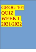 GEOG 101 QUIZ WEEK 1 2021/2022