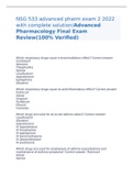 NSG 533 advanced pharm exam 2 2022 with complete solution/Advanced Pharmacology Final Exam Review(100% Verified)