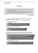 Ashford University/ Pre Test SERE 100.2. Questions and Answers.