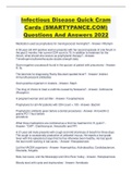 Infectious Disease Quick Cram  Cards (SMARTYPANCE.COM) Questions And Answers 2022