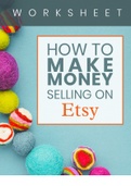 How to Make Money Selling on Etsy | WORKSHEET