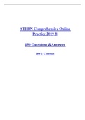 ATI RN Comprehensive Online Practice 2019 B Verified Solution 