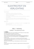 Uitgebreide samenvatting Elektriciteit&Verlichting / Techniek en Uitrusting 2, 2e bachelor IA UA