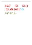 HESI RN EXIT EXAM 2022 V3 160 Q&A