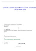 Exam (elaborations) MGMT 918- Wharton Business Analytics Coursera Qz 2022