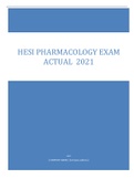 HESI PHARMACOLOGY ACTUAL EXAM 2021/2022