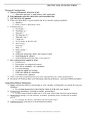 MENTAL HEALTH (PSYCH) HESI FINAL EXAM STUDY GUIDE
