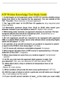 ATP Written Knowledge Test Study Guide 2022 with complete solution