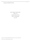 PHIL 347: Critical Reasoning |Week 3: Assignment: Argument Analysis Angelica Lewis Chamberlain College of Nursing