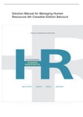 Solution Manual for Managing Human Resources 9th Canadian Edition