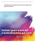 Test Bank for Interpersonal Communication 4th Edition