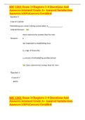 SOC 1301 Exam 1 Chapters 1-4 Questions And Answers Attained Grade A+ Assured Satisfaction Answers 100%Correct/Certified 