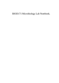 BIOD171 Microbiology Lab Notebook.