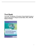 Test Bank Varcarolis’ Foundations of Psychiatric Mental Health Nursing A Clinical Approach by Margaret Jordan Halter, PhD, APRN 8th Edition Test Bank