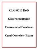 CLG 0010 DoD Governmentwide Commercial Purchase Card Overview Exam