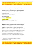 2022/2023 NCLEX-PN Test Prep Questions and Answers with Explanations V3 PRACTICE EXAM 1 (STUDY MODE)