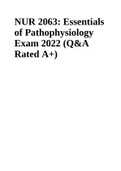 NUR 2063: Exam 1 2022 Rasmussen | NUR 2063 / NUR2063: Essentials of Pathophysiology Exam 1 REVIEW 2022 | NUR 2063 Essentials of Pathophysiology (NUR2063) / Pathophysiology Final Rasmussen University Winter 2021 & NUR 2063: Essentials of Pathophysiology Ex