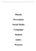 Obesity Prevention Social Media Campaign Student 