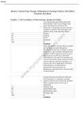 ABRAMS' CLINICAL DRUG THERAPY: RATIONALES FOR NURSING PRACTICE 12TH EDITION TEST BANK Test Bank Abrams' Clinical Drug Therapy Rationales for Nursing Practice 12th Edition By Geralyn Frandsen, Sandra S. Pennington ISBN- 978-1975136130 ISBN:
