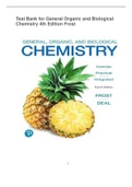 Test Bank for General Organic and Biological Chemistry 4th Edition 