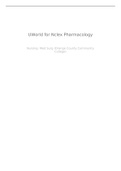 NCLEX UWORLD PHARMACOLOGY TEST BANK ALL ANSWERS ARE CORRECT!!!