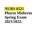 NURS 6521Midterm Spring Exam 2021/2022.