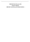 NRNP 6645 Week 8 Discussion 2021 Therapy for Addiction